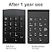 Numeric Keypad 2.4G wireless Keyboard Mini Portable 18 Keys Number Pad Financial Accounting Keypad with USB Receiver wireless 10 keys for Laptop Desktop PC Black
