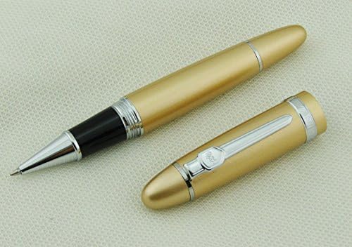 Oulekai Maoyi Jinhao 159 Champagne Goldren Color Chrome Trim Rolloer Ball Pen Best Gift
