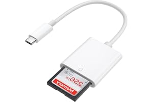 HTRENC USB C SD Memory Card Reader, Type C Camera Adapter Trail Viewer for iPhone 16/15/ iPad MacBook/Air/Pro iMac/Samsung Galaxy Android