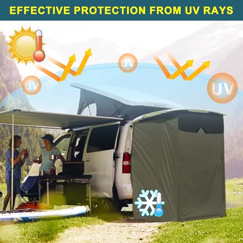 Rear Tent Replacement for VW T4/T5/T6/T6.1, Car Tent Tailgate Awning Tailgate Tent Waterproof Portable for T5 T6 Bus, Front SUV Van Camping