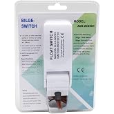 AIRTAK 12V 24V 32V Automatic Bilge Pump Float Switch, 51mm/20mm Water Level Sensor, 20A Max, 18AWG 1M Wire, Marine Float Switch for Boat Bilge Pumps, Ponds, Pools