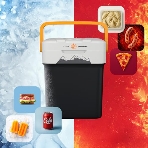 peme Car Electric Cool Box for Camping Fridge Electric Freezer Large Car Fridge Cool Box Cooler Freezer Box with Power Socket Car Fridge Freezer Box 12V 220 240V 25.7L - Essential