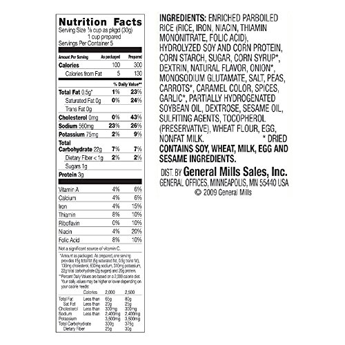 Hamburger Helper Asian Helper Beef Fried Rice, 164gram Boxes (Pack of