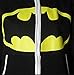 URAQT Unisex Batman Superman Print Hooded Zip Front All In One Piece Onesie Jumpsuit Black