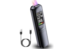 PORTALITE Non-Contact Breathalyzer, Newly Upgraded Portable Breathalyzer Tester with 3-Color Screen Display Type-C Alcohol Breathalyzer Tester Personal Accuracy Breath Alcohol Tester