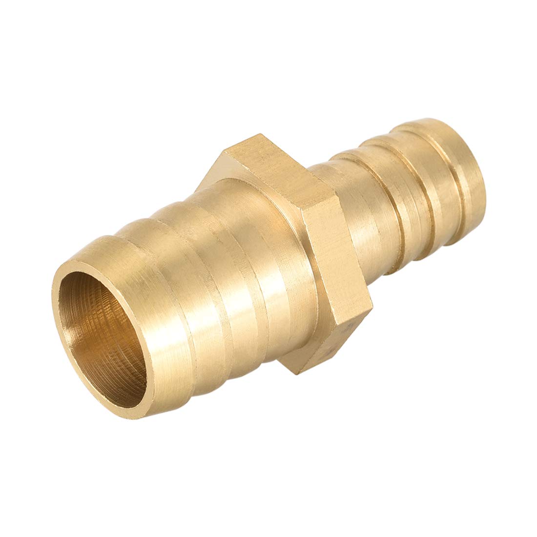 sourcing map Straight Brass Barb Fitting Reducer, Fit Hose ID 21mm to 15mm