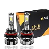 Alla Lighting 10000lm 9007 LED Headlight Bulbs Extremely Super Bright TS-CR HB5 9007 Dual Beam High Low Conversion Kits Headlights Replacement, 6000K Xenon White (Set of 2)