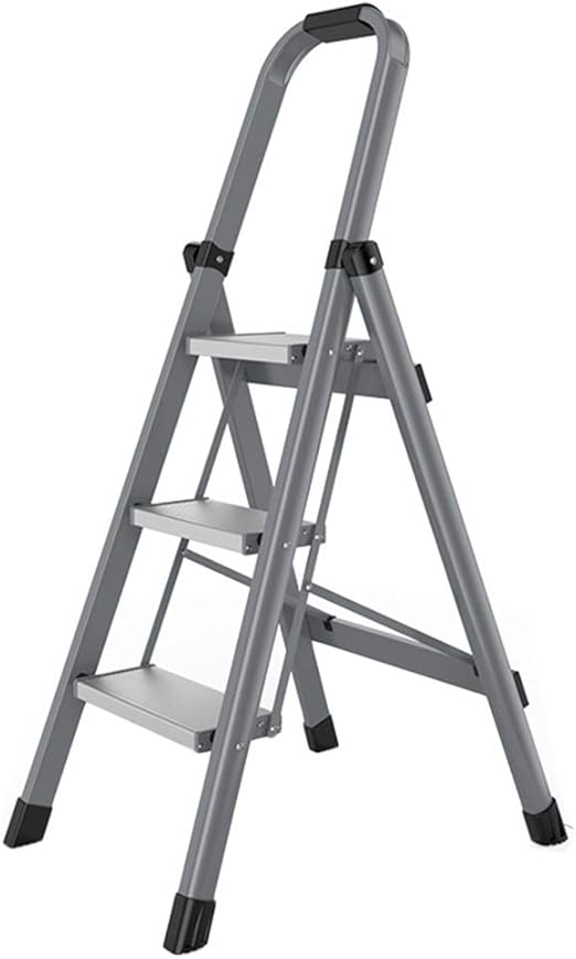 FSJKZX Ladder Stool Folding Aluminum Alloy Ladder Household Single Side