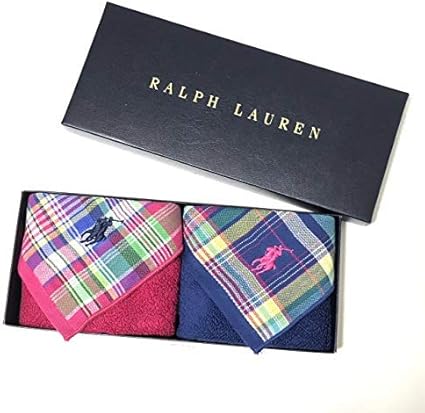 Amazon Co Jp Ralph Lauren ラルフローレン ハンドタオル タオルハンカチ ギフトbox付きハンドタオル2枚セット マドラスセット ホーム キッチン