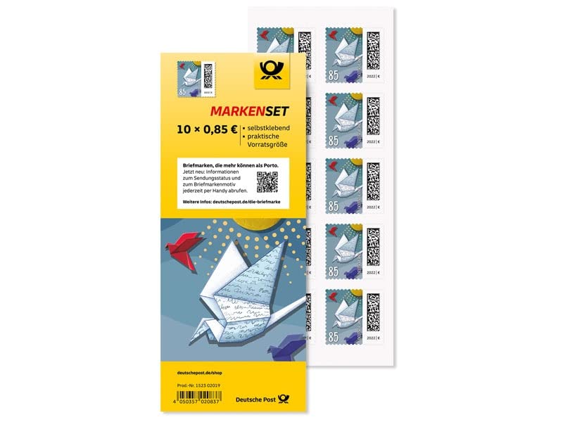 Deutsche Post Brand Set of 10 Wallet Pigeon Stamp