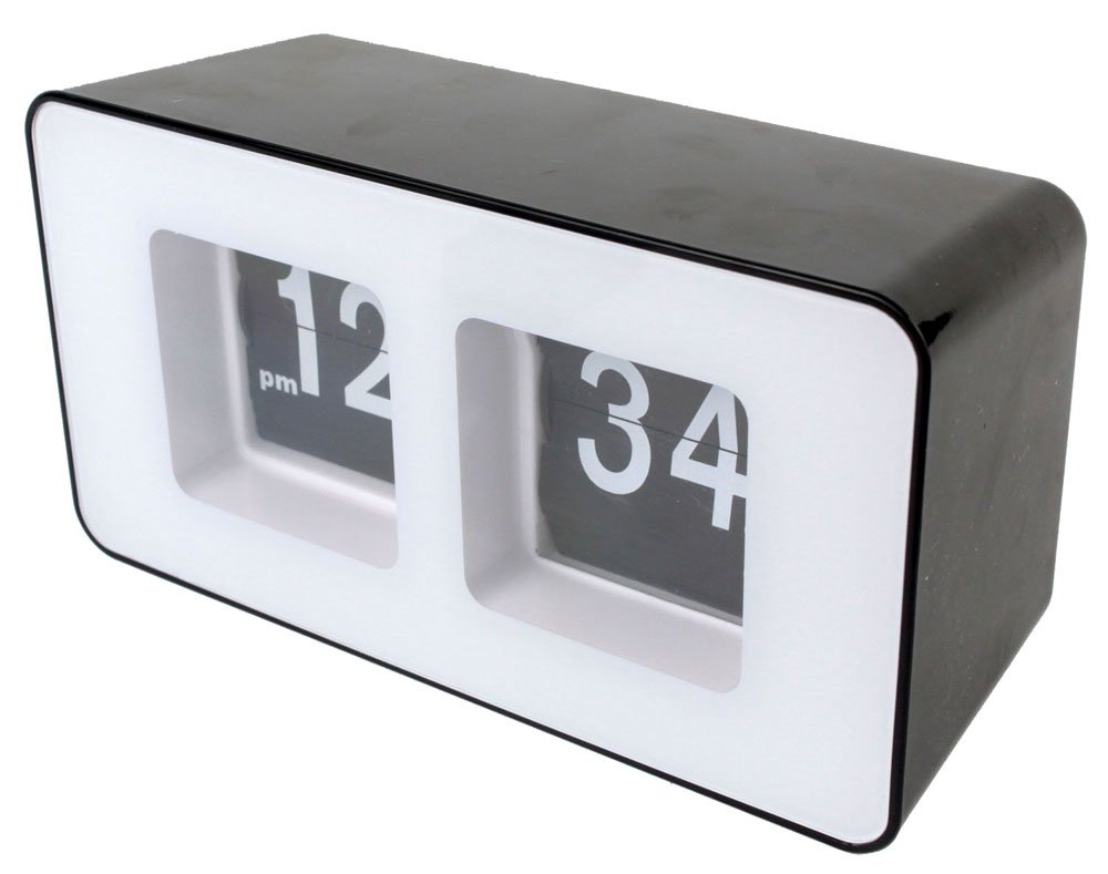 BW® Retro Auto Flip Clock Classic Stylish Modern Desk Wall Clock
