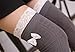 Vwhite Ladies Girls Winter Bowknot Leg Warmer Lace Knit Crochet Sock Leggings Dark Grey