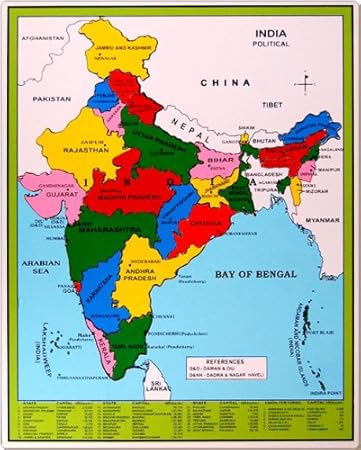 Little Genius Map - India, Multi Color (Small)