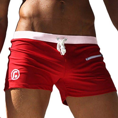 ZHANGJZJ Men Swimwear Sexy Swim Trunks Men's Swimsuit Board Surf Beach Shorts Men Swimming Trunks Boxer Swim Shorts