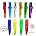 Fartime 6 Pcs Metal and 4 Pcs Plastic Kazoos With 20Pcs Kazoo Flute Diaphragms,Good Gift for Kids,A Good Companion for Ukulele, Violin, Guitar,Piano Keyboard.