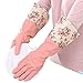 Sealike Flower Floral Pattern Antiskid Rubber Dishwashing Gloves Cleaning Gloves Household Gloves Water Stop Waterstop Gloves with Stylus