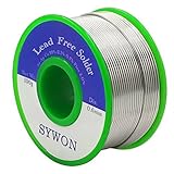 Sywon 1.0mm 100g Lead Free Solder Wire Rosin Core Tin Reel, Sn 99% Ag 0.3% Cu 0.7%