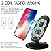 Wireless Charger Pad Stand,WABA Wireless Charger iPhone X, Fast Charging for Samsung Galaxy Note 8 S8 S8 Plus S7 Edge S7 S6 Edge Plus Note 5, Standard Charge for iPhone X, 8,8 Plus-NO AC Adaptor