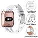 QIBOX Leather Bands Compatible with Fitbit Versa/Versa 2, Slim Vintage Leather Band Replacement Strap Women Man Wristband Accessories Compatible with Fitbit Versa 2 Smartwatch