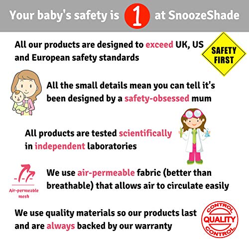 SnoozeShade Plus Stroller Sun Cover (6m+) | UV Sunshade for Baby Strollers & Joggers | Universal Fit for 3 & 4 Wheelers | Blocks 99% of The Sun's Rays - Thumbnail 7