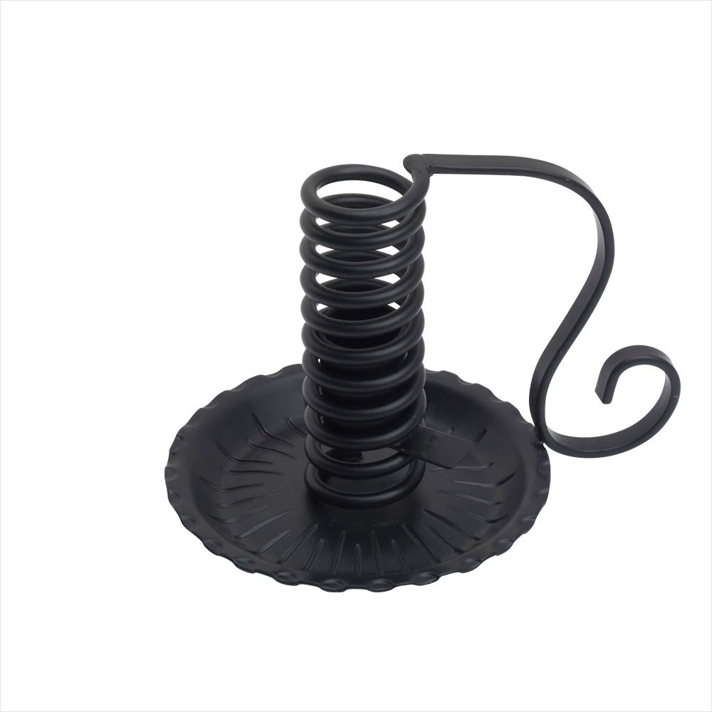 Nklaus Spiral Candle Holder Black Iron Height:12cm for Table Candles Candle Ø 2-2,5cm Decoration 2873