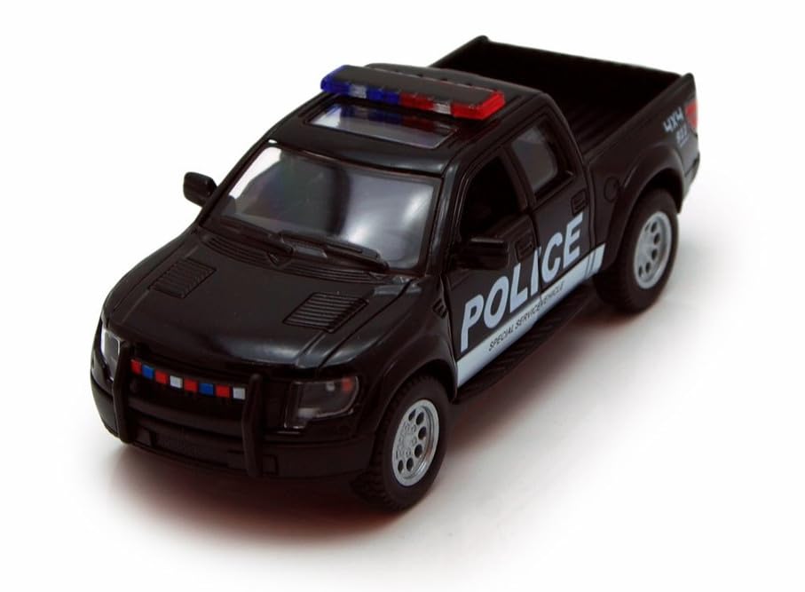 KiNSMART 2013 Ford F-150 SVT Raptor Supercrew 1:46 Scale 5 Die Cast Metal Model Toy Truck (Rescue - Police & Fire)