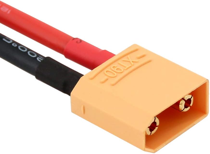OliYin 2pairs XT90 Plug XT-90 Male Female Connectors Cable with 12awg 10cm Slicone Wire for RC LiPo Battery FPV Turnigy/Zippy(pack of 2) - Image 4