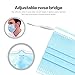 Disposable Face Mask, KABB Individually Wrapped Earloop Face Masks, 4 Ply Thicker Face Mask Hypoallergenic Mask, Procedure Mask for Daily Use 50 Pcs (Rainbow Color)