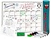 Magnetic Calendar 16”x12” Dry Erase Calendar for Refrigerator, Home & Office – Perfect Set Includes Calendar for Fridge, Magnetic to-Do List, 4 Colored Markers, Magnetic Whiteboard Eraser