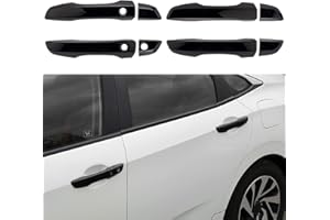 10th Gen Civic Door Handles Cover Exterior Decorative Accessories for Honda Civic 2017 2018 2019 2020 2021 with Smart Keyhole