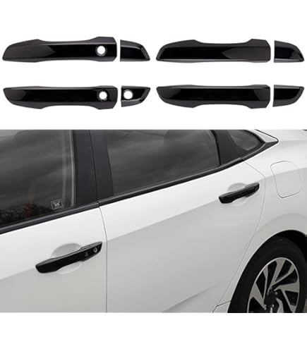 Juego De 3 Insignias Rojas JDM Tipo H Para Honda Civic Sedán 2016-2021 - Para Volante, Frontal Y Trasero
