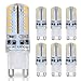 YOUKE Lighting G9 LED Bulb, 25 Watt Glass Halogen Light Bulbs Replacement, 120V AC, 3W / 250 Lumens, Warm White 3000K, T4 JCD Chandelier Incandescent Lamp, Pack of 6