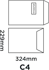 Blake Purely Everyday C4 324x229mm 100gsm Pocket Self Seal Window Envelopes 250 view 2