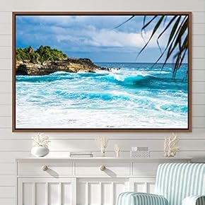 signwin Framed Canvas Wall Art Coastal Freedom Aerial...