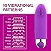 Sex Vibrator Finger Massager - Powerful Therapeutic Bullet Vibrator (USB Charged) with 10 Vibrational Settings for Women - Waterproof & Quiet Sex Toy Purple, Lyps Layla