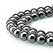 BRCbeads Hematite Gemstone Loose Beads Round 6mm Crystal Energy Stone Healing Power for Jewelry Making