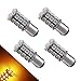 YINTATECH Yellow/Amber LED Car Lights Bulb 1157 BAY15D 27SMD 5050 Tail Turn Signal Blinker Parking Light Bulbs 7528 2057 2357 DC 12V (pack of 4)