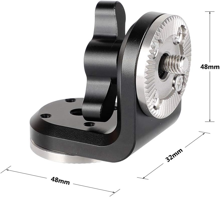 CAMVATE Dual Rosettes Extension Mount Vertical Type With Central M6 Thread (Black Knob) - Image 3