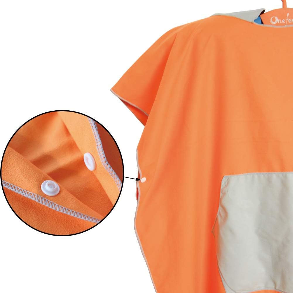 Onefeng Sports Surf Poncho Beach Wetsuit Bath Towel Quick Dry Changing Robe Surf Cloak with Pocket and Hooded : Sports & Outdoors