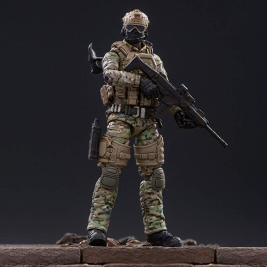 Yamix 1/18 Scale Special Forces Action Figure Play Set, 4.13 Inch Flexible Army Military Action Figure Soldier Model Military Toys for Kids Adults