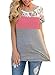 Itsmode Women Summer Casual Short Sleeve Floral T Shirt for Juniors Plus Size Tunic Tops Blouses XL Pink