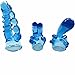 3 Set Mini Vibrator Massager Accessories Wand Attachment -- Three Different Styles(Blue)