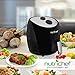 NutriChef Air Fryer Large Convection Oven Qt Capacity Stainless Steel Basket Electric Multi Cooker-1300 Watt High Power Oilless Kitchen Hot Toaster Cooker-3L Non Stick Teflon Fry, 3.7 quart, Black