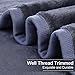 Soft Queen Size Blanket All Season Warm Fuzzy Microplush Lightweight Thermal Fleece Blankets for Couch Bed Sofa,90x90 Inches,Dark Gray