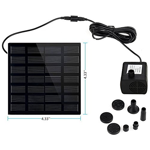 image for Solar Powered Fountain Pump, FOME 1.2W Free Standing Floating Design D