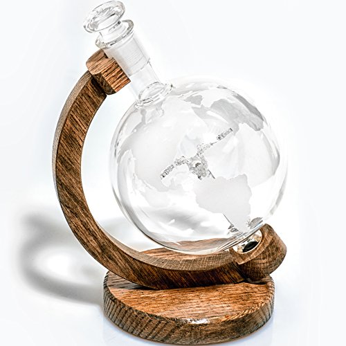 Mallard Duck Decanter in Etched Globe Whiskey Decanter Hunting Gifts