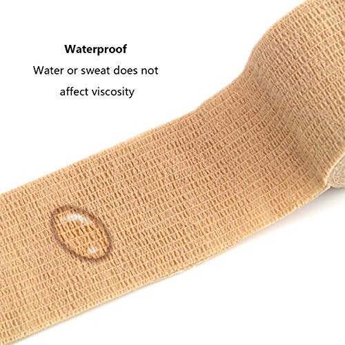 AUPCON Self Adhesive Bandage Wrap Vet Wrap Cohesive Bandages Bulk Dogs Self Adherent Wrap Non-Woven for Pet Animals & Ankle Sprains & Swelling Supply FDA Approved 6 Rolls 2 Inch - Thumbnail 4