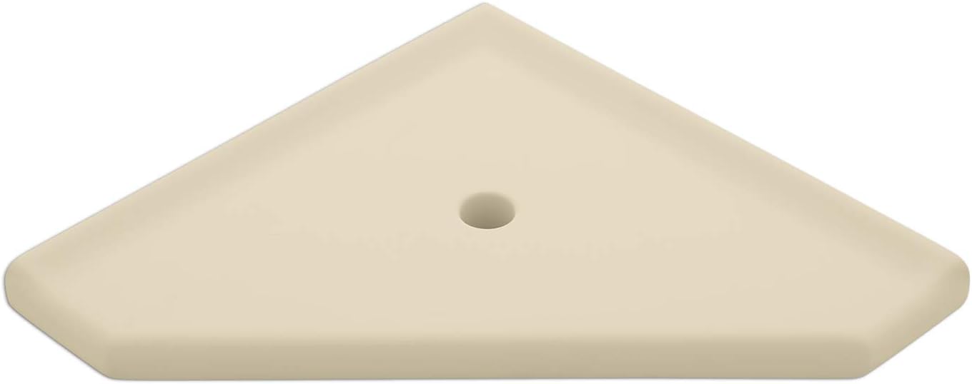 10 inch Corner Bathroom Shelf - Matte Sand Bathroom Storage Mounted Geo Lugged for New Construction: Furniture & Decor