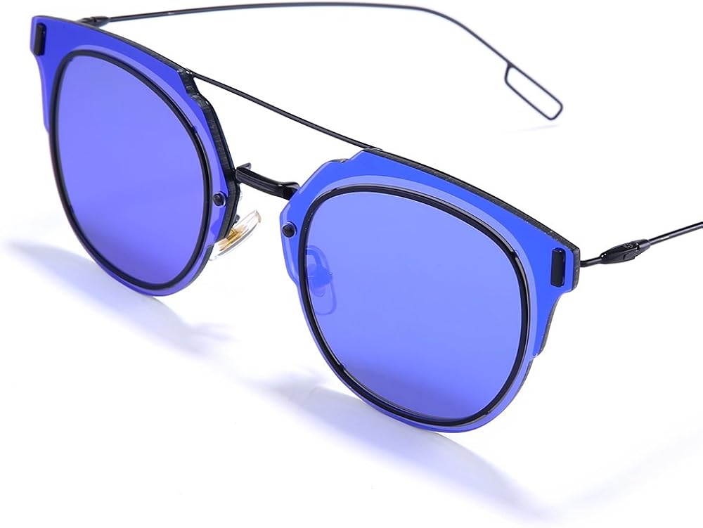 bright blue sunglasses