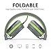 AILIHEN I35 Kid Headphones with Microphone Volume Limited 93dB Children Girls Boys Teen Lightweight Foldable Wired Headset for School Online Course Chromebook Cellphones Tablets (Grey/Green)